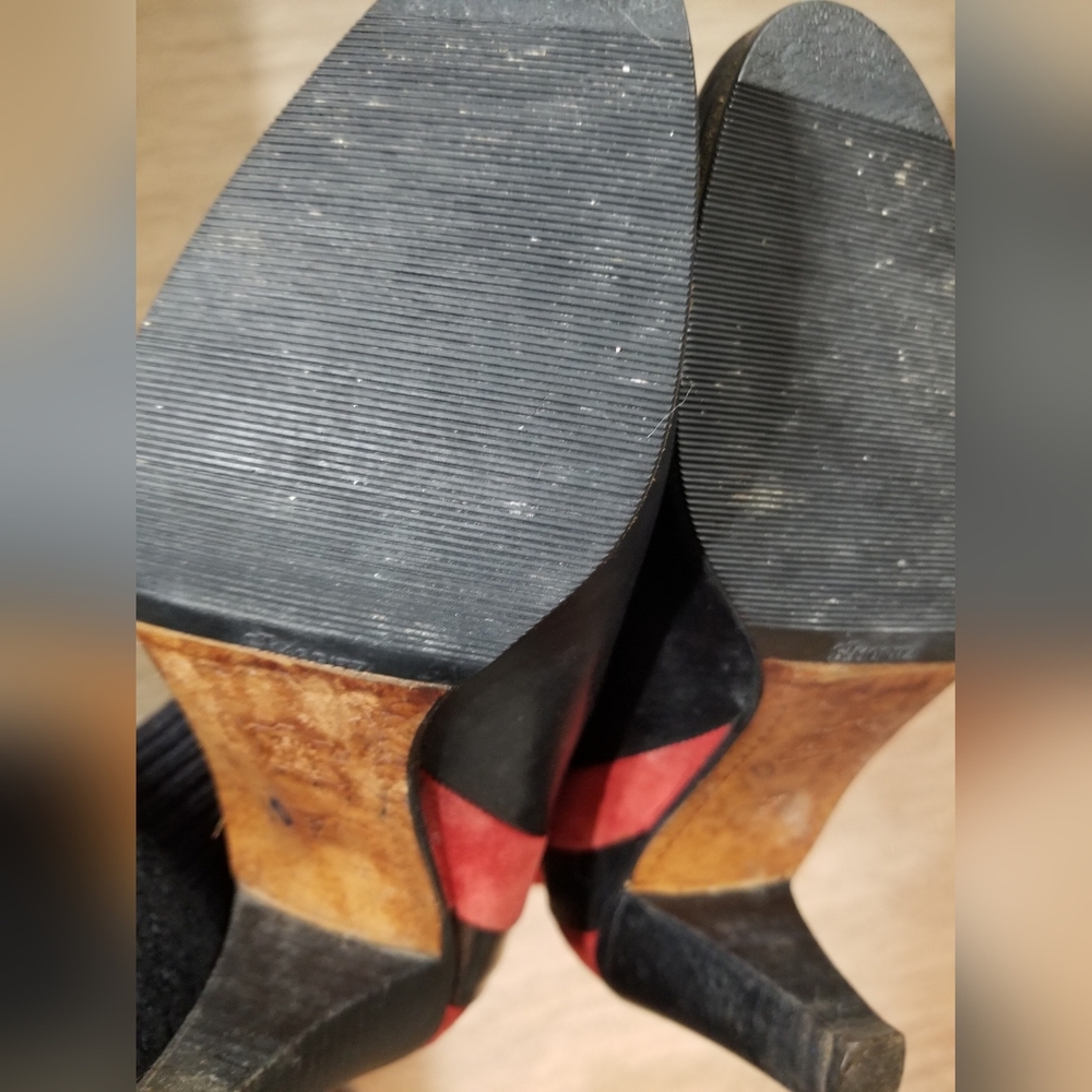 SOLD: Vintage 80s/90s Marmolada Italian Leather & Suede Tall Boots Size 37 - Picture 7 of 9
